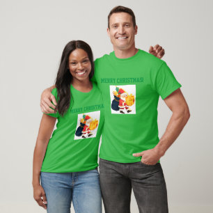 Kerstmis Tekst Cadeau Belletjes Koel T-shirt