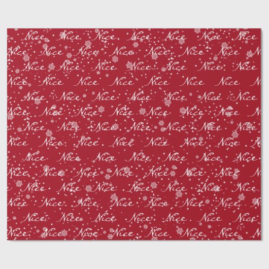 Kerstmis, tekst in sneeuwvlokken cadeaupapier (Vlak)