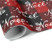 Kerstmis - tekst op het bord van de sneeuwvlokken cadeaupapier (Rol Hoek)