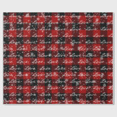 Kerstmis: tekst op het spel in sneeuwvlokken cadeaupapier (Vlak)