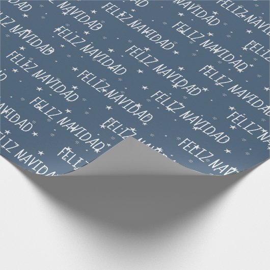 Kerstmis: tekst op jaars cadeaupapier (Hoek)