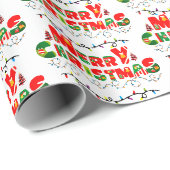 Kerstmis Tekst Patroon Cadeaupapier (Rol Hoek)