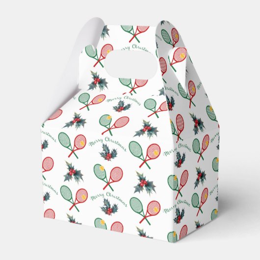 🎄 Kerstmis 🎾 tennis Bedankdoosjes (Voorkant Zijde)