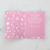 🎄 Kerstmis 🎾 tennis roze en wit Kaart (Binnen)
