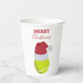 Kerstmis Tennis Sport Ball Vakantie Papieren Bekers (Achterkant)