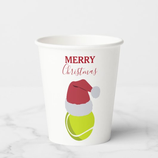Kerstmis Tennis Sport Ball Vakantie Papieren Bekers (Achterkant)