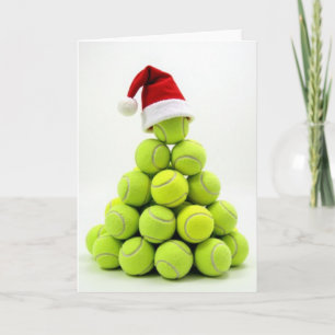 Kerstmis Tennisbal Boom Kaart