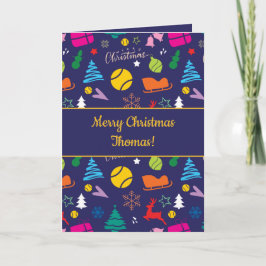 🎄 Kerstmis 🎾 tennisblauw Kaart