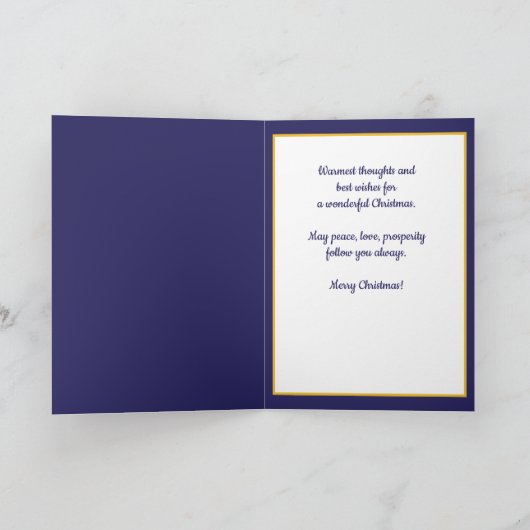 🎄 Kerstmis 🎾 tennisblauw Kaart (Binnen)