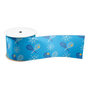 🎄 Kerstmis 🎾 tennisblauw Satijnen Lint