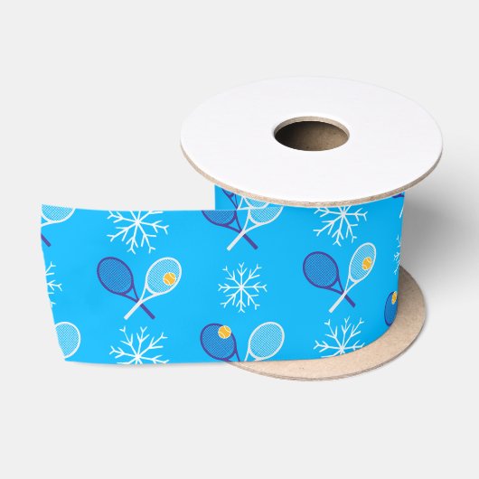 🎄 Kerstmis 🎾 tennisblauw Satijnen Lint (Spoel)