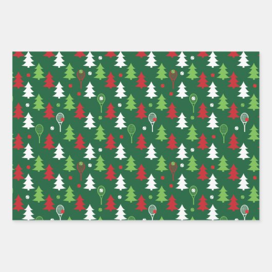 🎄 kerstmis 🎾 tennispatroon inpakpapier vel (Voorkant 2)