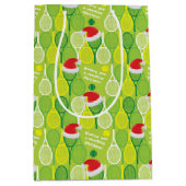 🎄 kerstmis 🎾 tennispatroon  medium cadeauzakje (Voorkant)