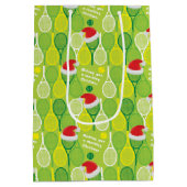 🎄 kerstmis 🎾 tennispatroon  medium cadeauzakje (Achterkant)
