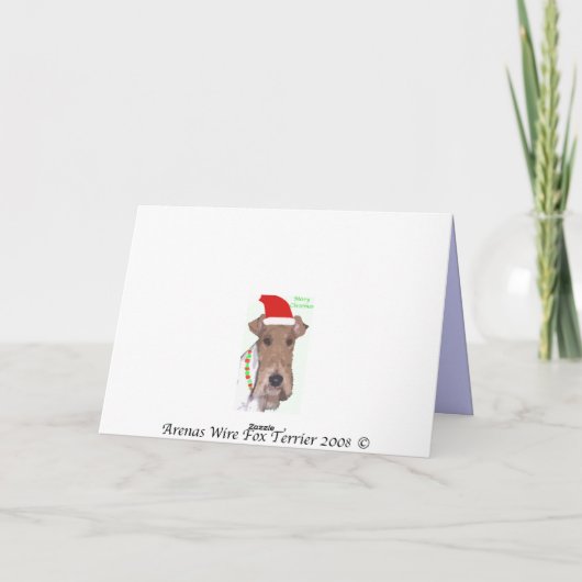 Kerstmis Terriers Feestdagen Kaart (Achterkant)
