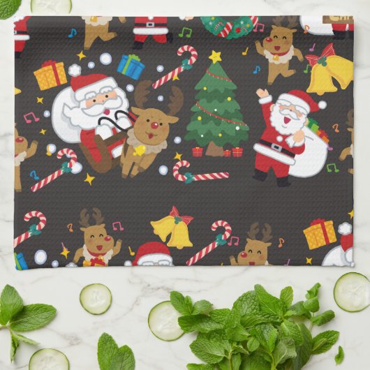 kerstmis theedoek (Gevouwen)