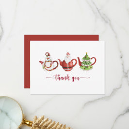 Kerstmis theepotten, Feest Bedankkaart