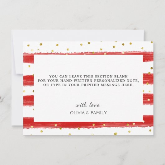 Kerstmis theepotten, Feest Bedankkaart (Achterkant)