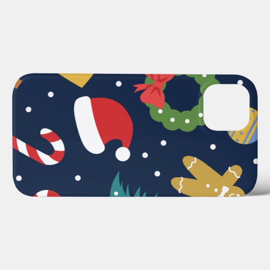 Kerstmis thema iPhone Case (Achterkant (horizontaal))