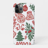 Kerstmis thema Patterned telefoonhoesje Case-Mate iPhone Case (Achterkant)