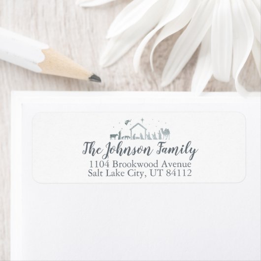 kerstmis thema retour adres label (Insitu)