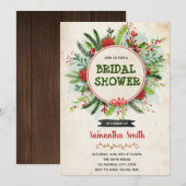 Kerstmis - thema Uitnodiging (Voorkant / Achterkant)