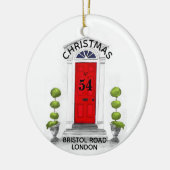 Kerstmis thuis 1 kerst in nieuw huis keramisch ornament (Links)