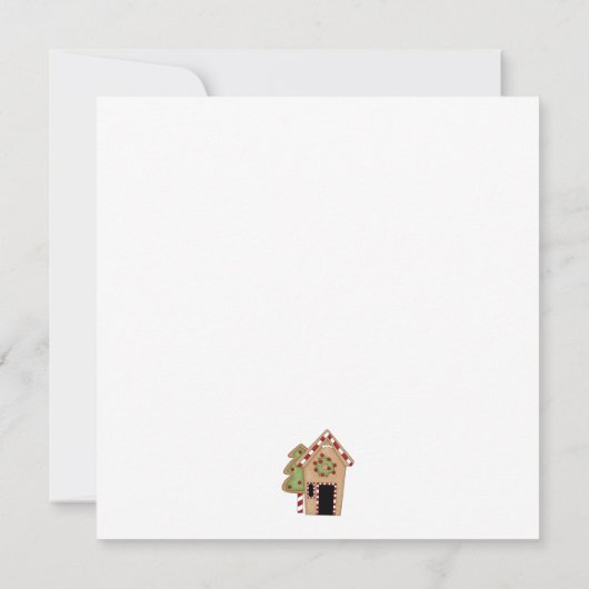 Kerstmis Thyme Gingerbrood House Kaart (Achterkant)