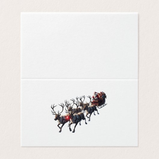 Kerstmis Tijd Kaart (Buitenkant ongevouwen)