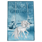 Kerstmis tijdens de wintervakantie van White Horse Medium Cadeauzakje (Achterkant)