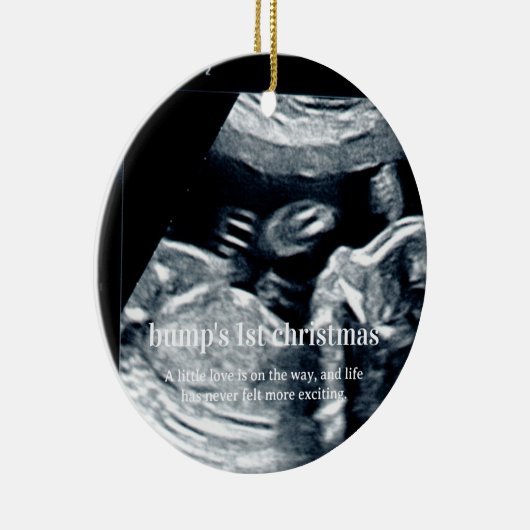 Kerstmis tijdens de zwangerschap | Sentimentele fo Keramisch Ornament (Rechts)