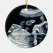 Kerstmis tijdens de zwangerschap | Sentimentele fo Keramisch Ornament (Voorkant)