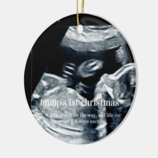Kerstmis tijdens de zwangerschap | Sentimentele fo Keramisch Ornament (Links)