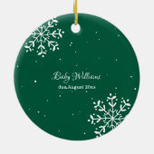 Kerstmis tijdens de zwangerschap | Sentimentele fo Keramisch Ornament (Achterkant)