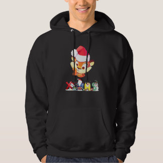 Kerstmis Tijger Gezicht Boom Sneeuw Pyjama Kerstmi Hoodie