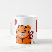 Kerstmis Tijger Koffiemok (Voorkant links)