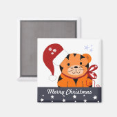 Kerstmis Tijger Magneet (Voorkant / Achterkant)