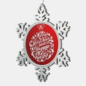 Kerstmis Tin Kerstbal Ornamente Sneeuwvlok Ornament (Rechts)