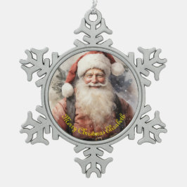 Kerstmis Tin Sneeuwvlok Ornament