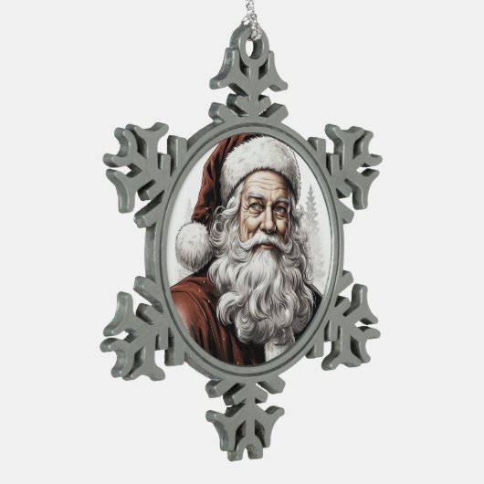 Kerstmis Tin Sneeuwvlok Ornament (Links)