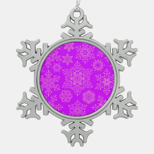 Kerstmis Tin Sneeuwvlok Ornament (Voorkant)