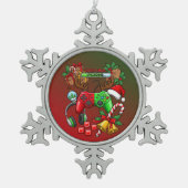 Kerstmis Tin Sneeuwvlok Ornament (Voorkant)