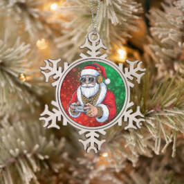 Kerstmis Tin Sneeuwvlok Ornament