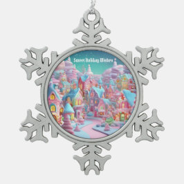 Kerstmis Tin Sneeuwvlok Ornament