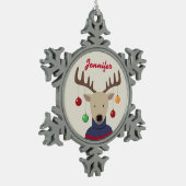 Kerstmis Tin Sneeuwvlok Ornament (Links)