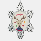 Kerstmis Tin Sneeuwvlok Ornament (Rechts)