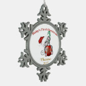 Kerstmis Tin Sneeuwvlok Ornament (Links)