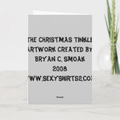 "Kerstmis tingelt" de Wenskaarten van de Vakantie Feestdagen Kaart (Achterkant)