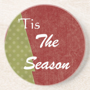 Kerstmis: TIS HET Onderzetter Drink SEASON