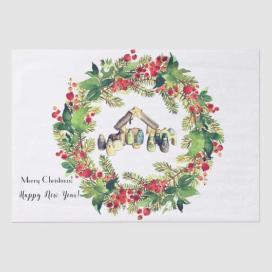 Kerstmis Tissuepapier (Voorkant)